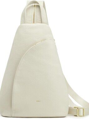 Leather Crossbody Sling Bag Travel & daily - NWT - beige